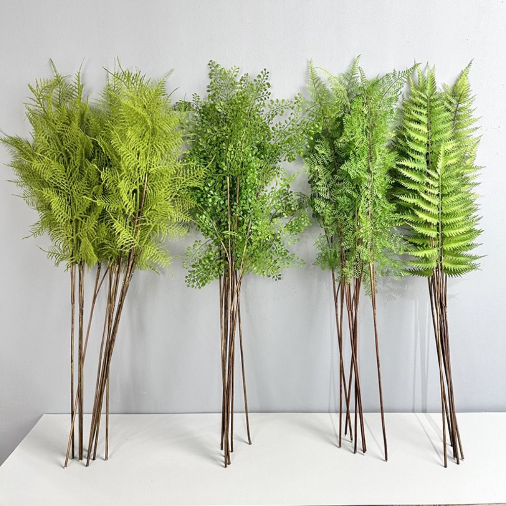 Dracaena Marginata - リアルな人工シダ植物の枝手作りエレガントな人工緑シダ草リアルタッチ偽植物結婚式の装飾
