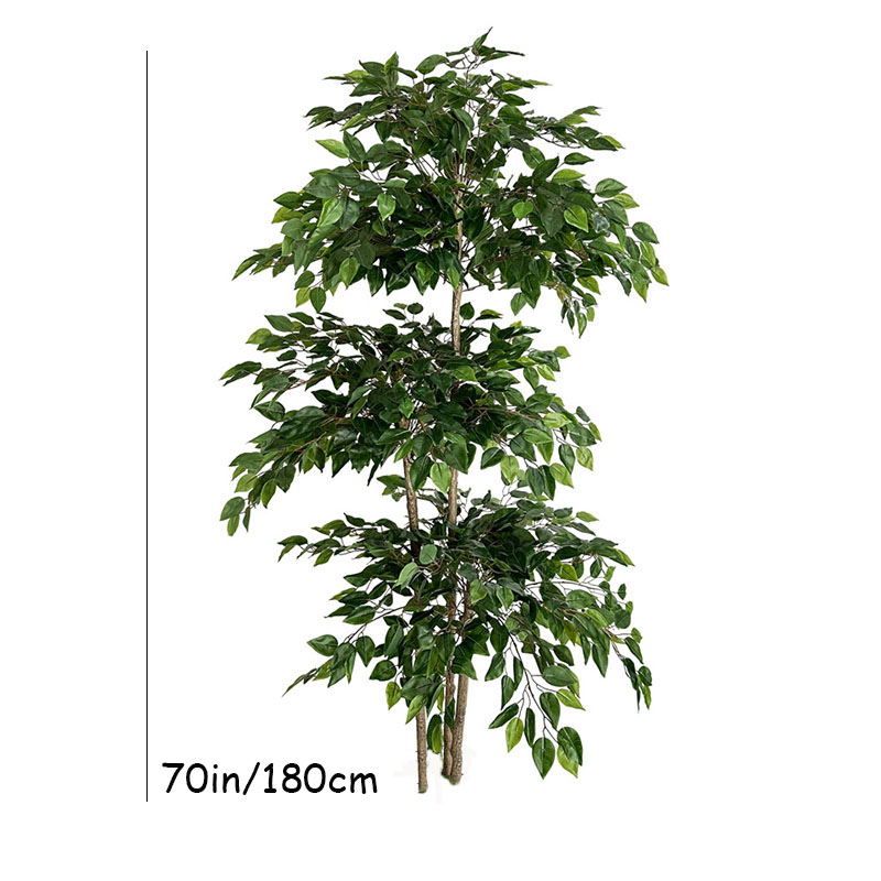 Ficus人工大型熱帯植物、プラスチック製の偽の葉、緑、本物 - Dracaena Marginata のレビューと価格
