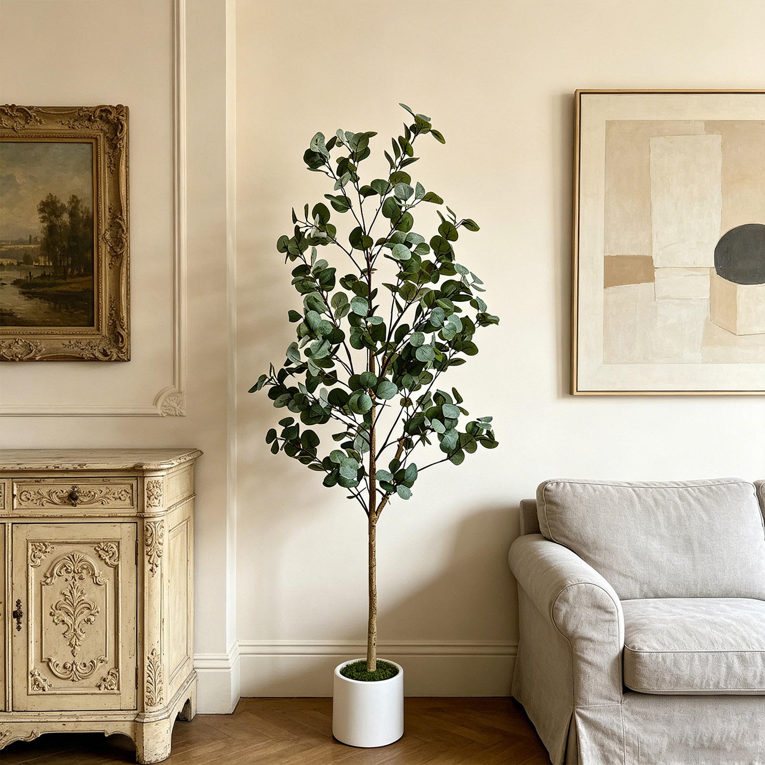 120-155cm/5.1フィートの人工ユーカリの木、リアル - Dracaena Marginata のレビューと価格
