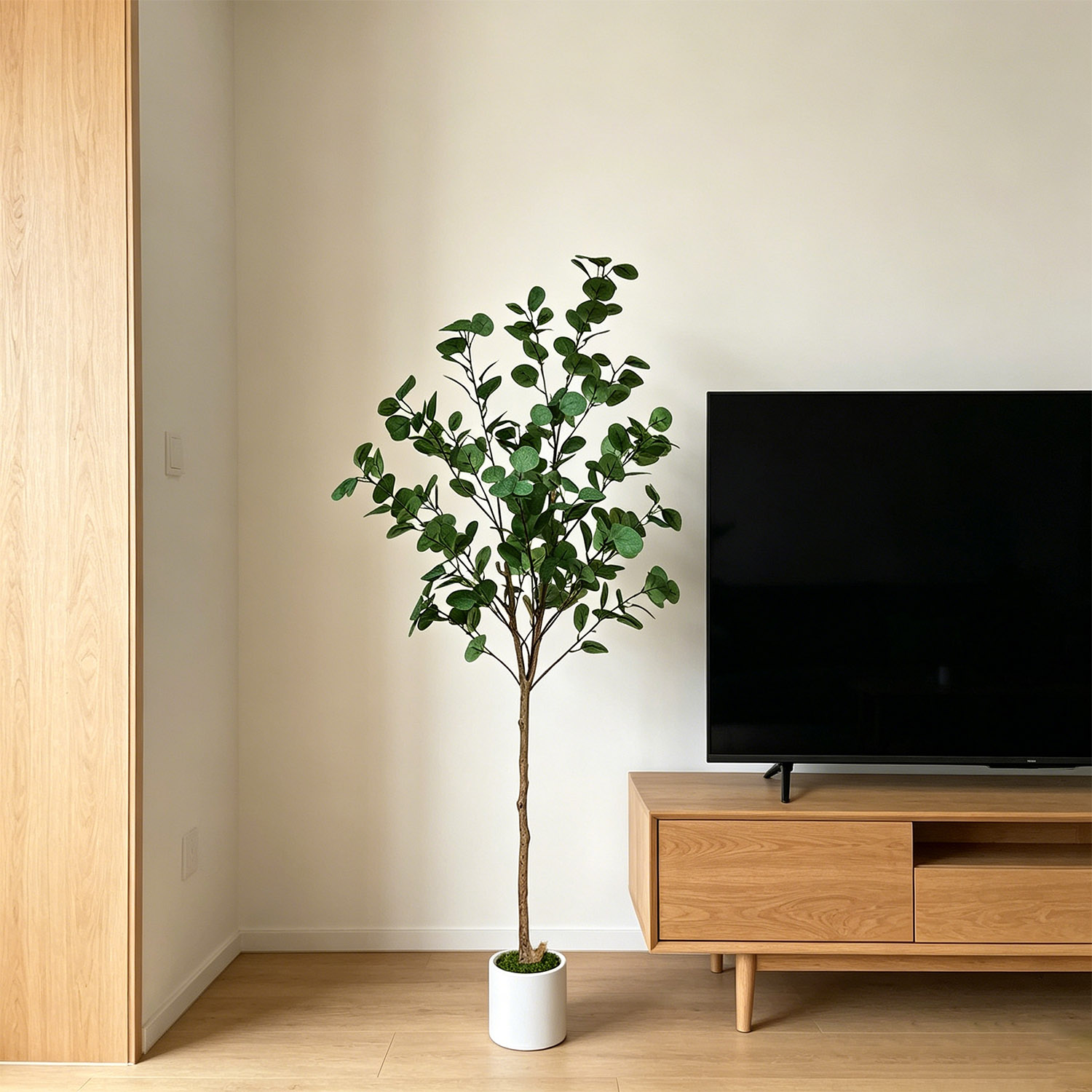 120-155cm/5.1フィートの人工ユーカリの木、リアル - Dracaena Marginata のレビューと価格